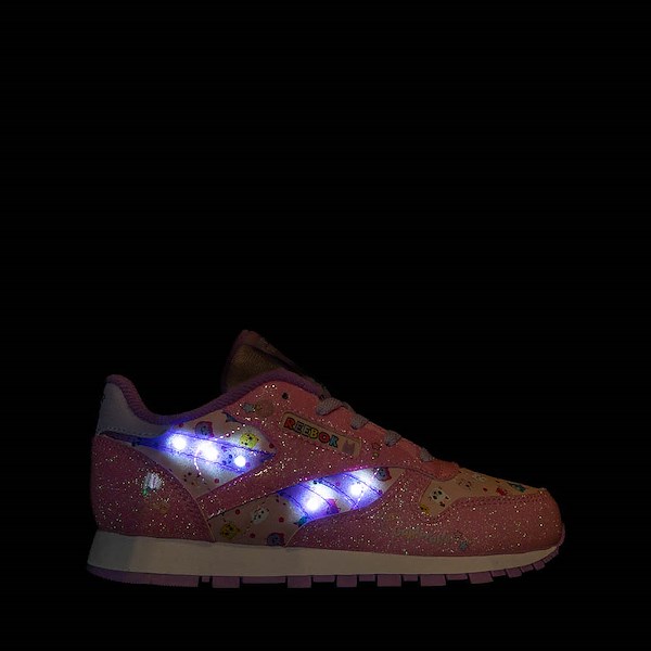 alternate view Reebok x Gabby's Dollhouse Classic Leather Step 'n' Flash 2.0 Athletic Shoe - Little Kid - PinkALT1