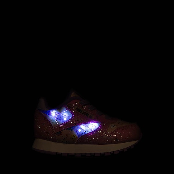 alternate view Reebok x Gabby's Dollhouse Classic Leather Step 'n' Flash Elastic Laces Athletic Shoe - Baby / Toddler - PinkALT1