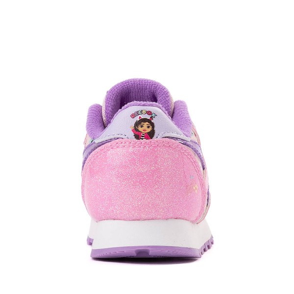 alternate view Reebok x Gabby's Dollhouse Classic Leather Step 'n' Flash Elastic Laces Athletic Shoe - Baby / Toddler - PinkALT4