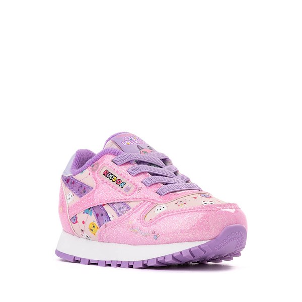 alternate view Reebok x Gabby's Dollhouse Classic Leather Step 'n' Flash Elastic Laces Athletic Shoe - Baby / Toddler - PinkALT5