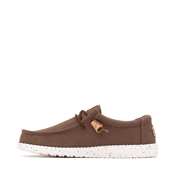 alternate view Mens HEYDUDE Wally Hemp Slip-On Casual Shoe - ChocolateALT1