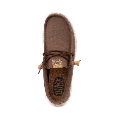 Hey Dude Wally L Chocolate Brown Canvas Slip On Loafers Mens Size 8 111091005 Hey Dude - Brandclub - HEYDUDE Men main image 4