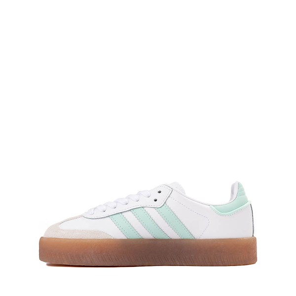 alternate view adidas Sambae Athletic Shoe - Big Kid - White / Clear Mint / GoldALT1