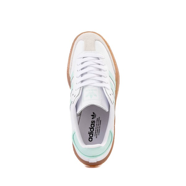 alternate view adidas Sambae Athletic Shoe - Big Kid - White / Clear Mint / GoldALT2