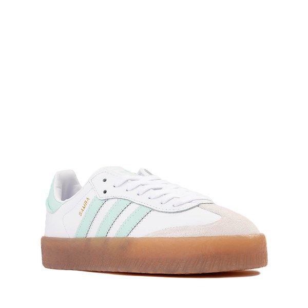 alternate view adidas Sambae Athletic Shoe - Big Kid - White / Clear Mint / GoldALT5