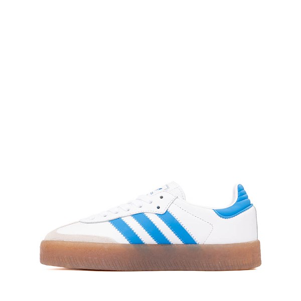 alternate view adidas Sambae Athletic Shoe - Big Kid - White / Bright Blue / GoldALT1
