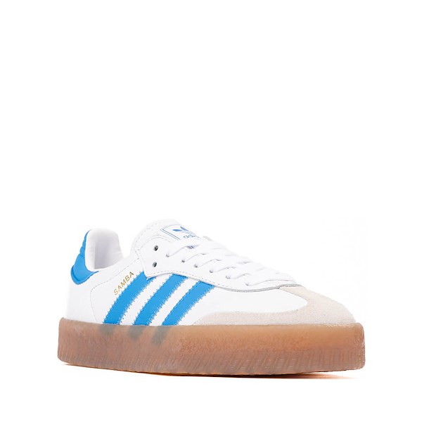 alternate view adidas Sambae Athletic Shoe - Big Kid - White / Bright Blue / GoldALT5