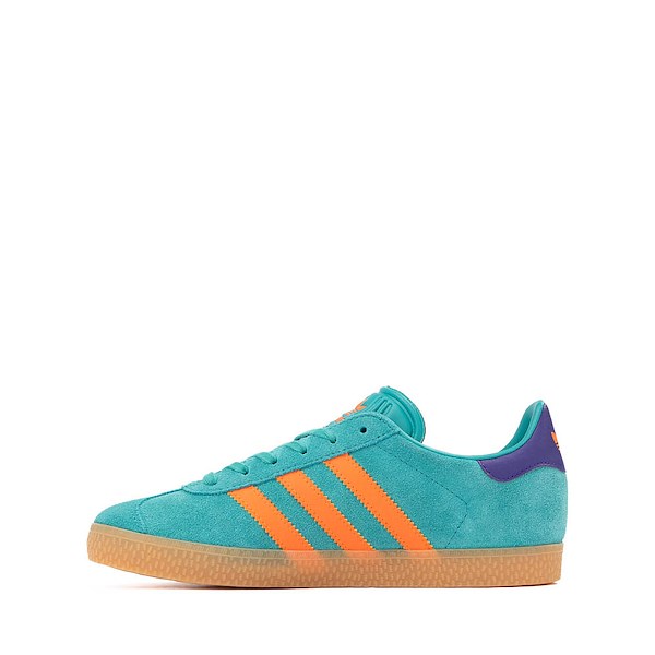 alternate view adidas Gazelle Athletic Shoe - Big Kid - Pure Teal / Impact OrangeALT1