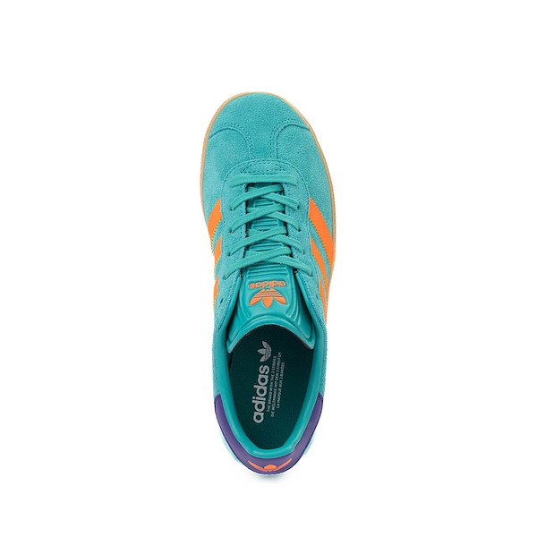 alternate view adidas Gazelle Athletic Shoe - Big Kid - Pure Teal / Impact OrangeALT2