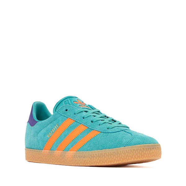 alternate view adidas Gazelle Athletic Shoe - Big Kid - Pure Teal / Impact OrangeALT5