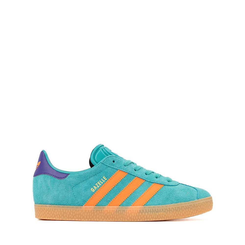 adidas Gazelle Athletic Shoe - Big Kid - Pure Teal / Impact Orange
