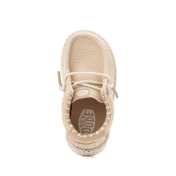 alternate view HEYDUDE Wally Stretch Sox Casual Shoe - Baby / Toddler - Irish CreamALT2