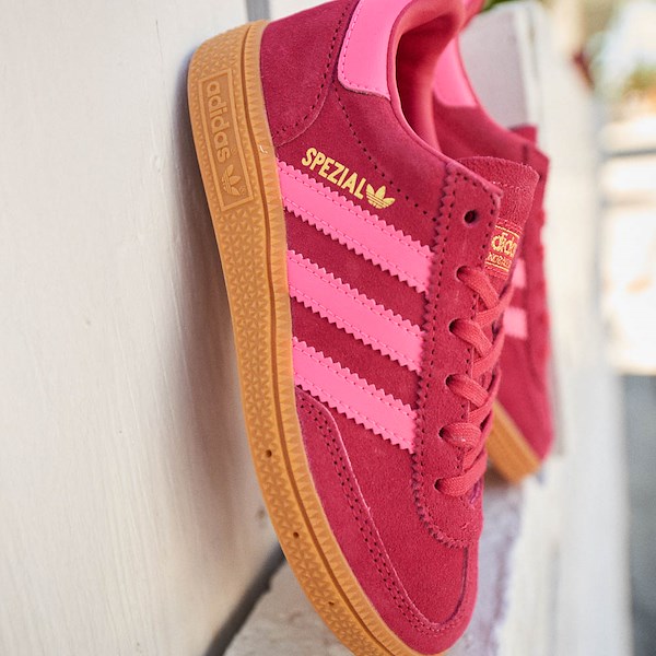alternate view adidas Handball Spezial Athletic Shoe - Little Kid - Ruby Red / Lucid Pink / GumHERO
