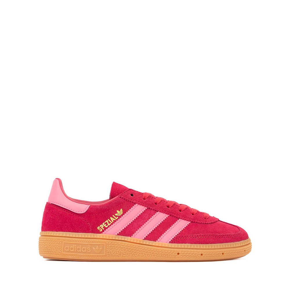 adidas Handball Spezial Athletic Shoe - Big Kid - Ruby Red / Lucid Pink / Gum