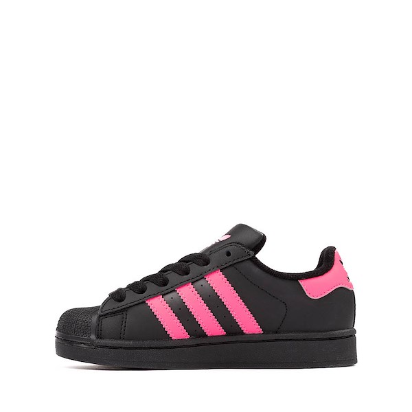 alternate view adidas Superstar II Athletic Shoe - Little Kid - Black / Lucid PinkALT1