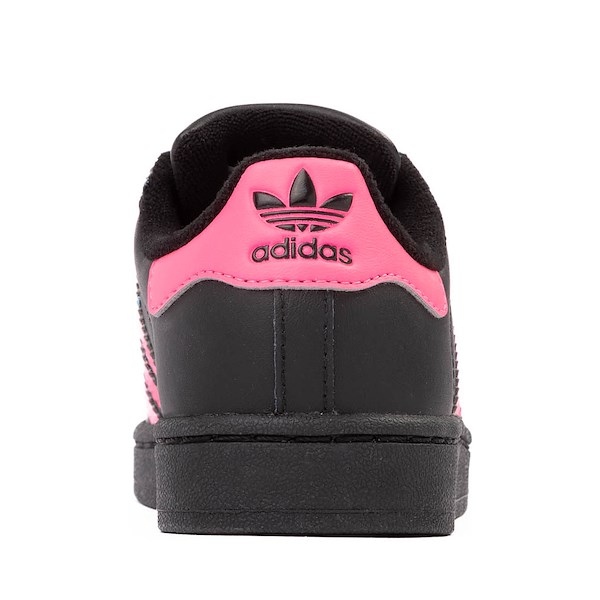 alternate view adidas Superstar II Athletic Shoe - Little Kid - Black / Lucid PinkALT4