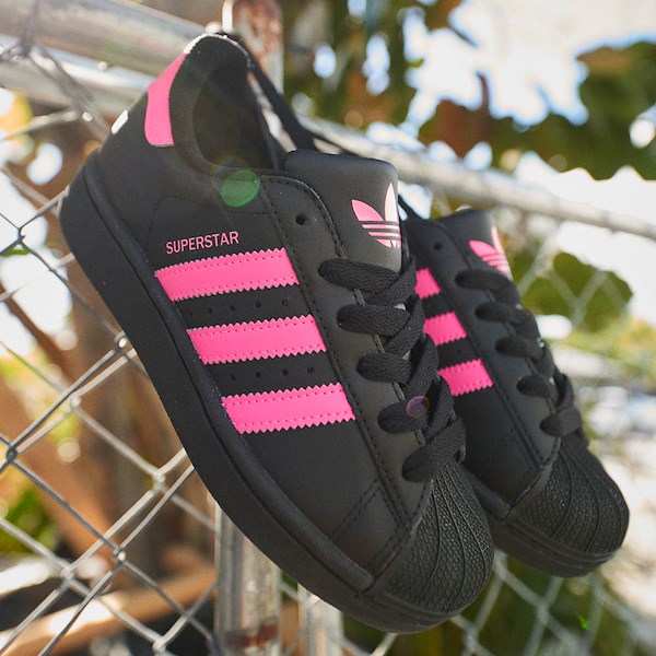 alternate view adidas Superstar II Athletic Shoe - Little Kid - Black / Lucid PinkHERO