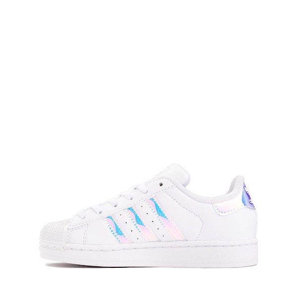 alternate view adidas Superstar II Athletic Shoe - Little Kid - White / Halo BlueALT1