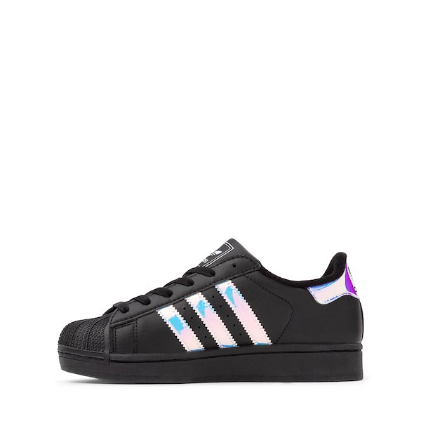 alternate view adidas Superstar II Athletic Shoe - Big Kid - Cloud Black / Halo BlueALT1