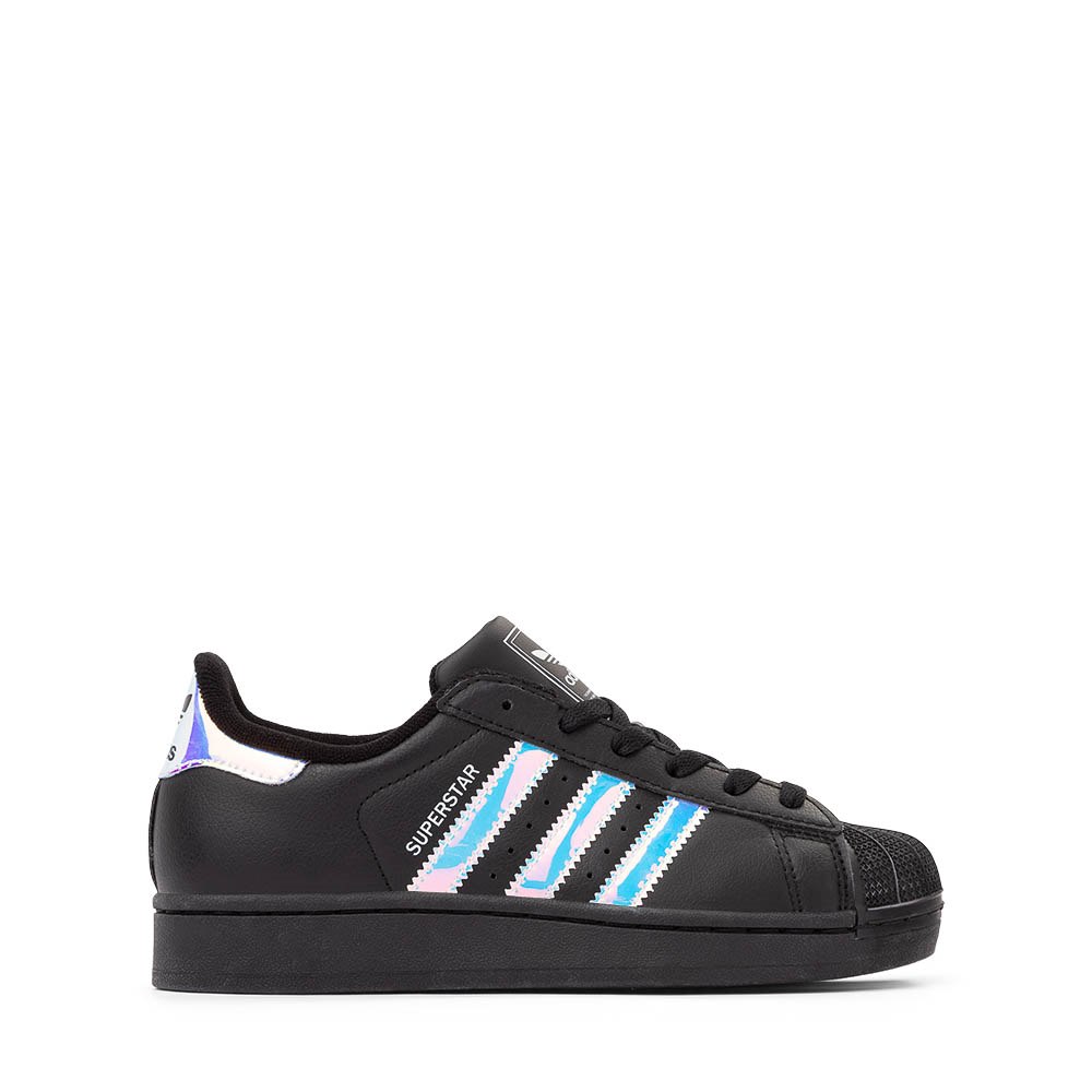 adidas Superstar II Athletic Shoe - Big Kid - Cloud Black / Halo Blue