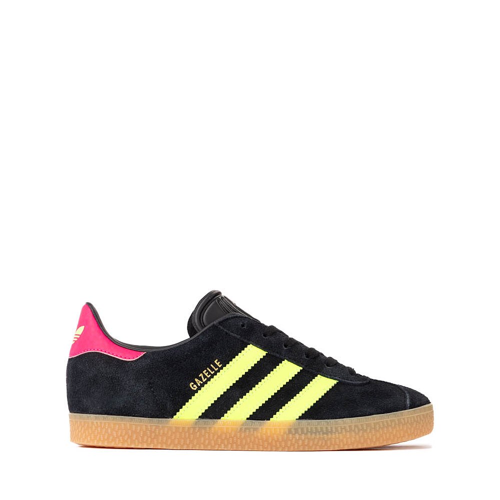 adidas Gazelle Athletic Shoe - Big Kid - Core Black / Signal Green / Shock Pink
