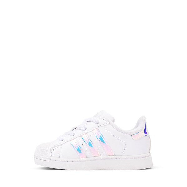 alternate view adidas Superstar II Comfort Closure Elastic Lace Athletic Shoe - Baby / Toddler - White / Halo BlueALT1