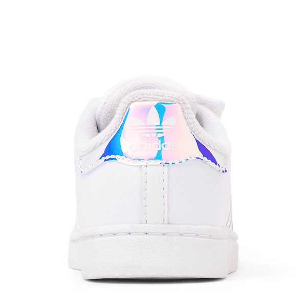 alternate view adidas Superstar II Comfort Closure Elastic Lace Athletic Shoe - Baby / Toddler - White / Halo BlueALT4