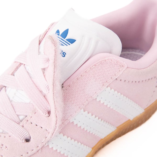 alternate view adidas Gazelle Comfort Closure Elastic Lace Athletic Shoe - Baby / Toddler - Clear Pink / Cloud White / BluebirdALT5B