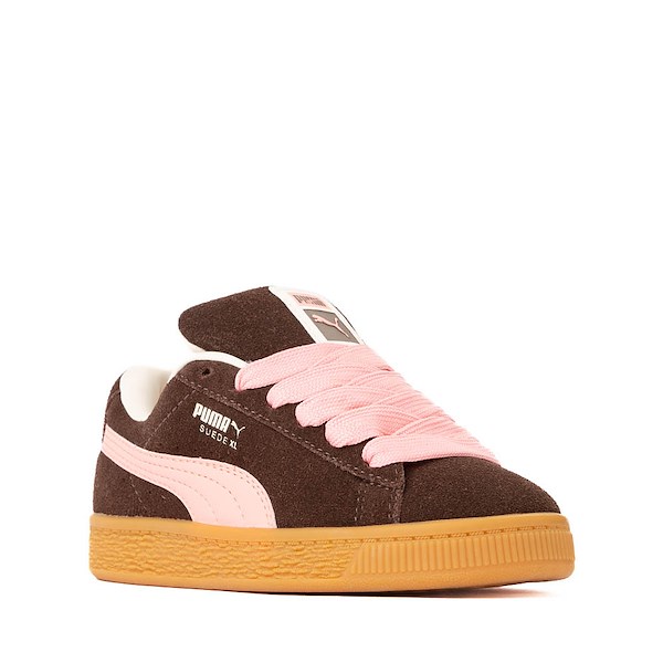 alternate view PUMA Suede XL Athletic Shoe - Little Kid / Big Kid - Brown / PeachALT5