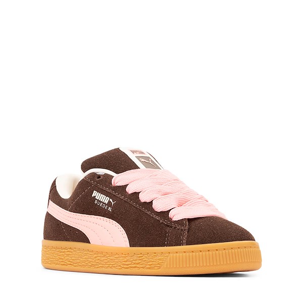alternate view PUMA Suede XL Athletic Shoe - Big Kid - Brown / PeachALT5