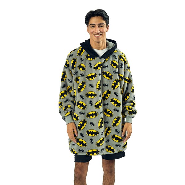 Batman Hooded Blanket - Gray
