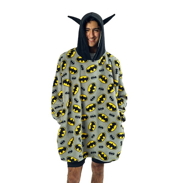 Batman Hooded Blanket - Gray