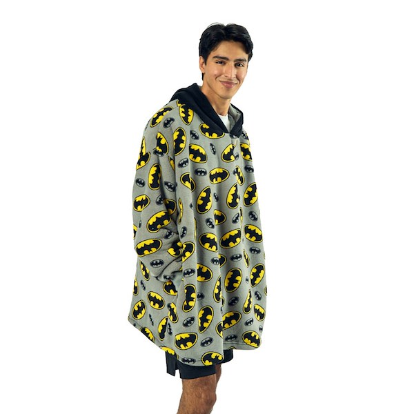 Batman Hooded Blanket - Gray