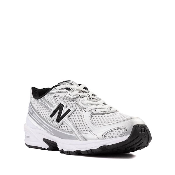 alternate view New Balance 740 Athletic Shoe - Little Kid - White / Silver Metallic / BlackALT5