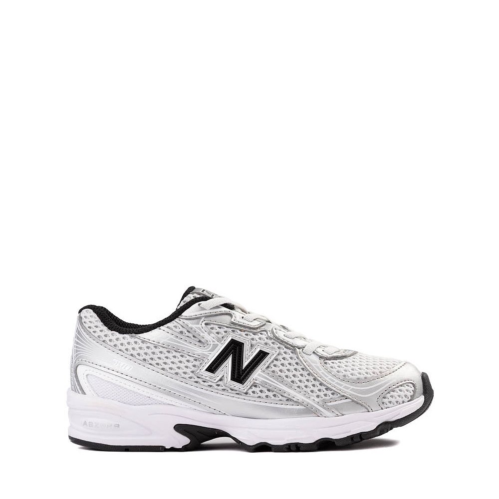 New Balance 740 Athletic Shoe - Little Kid - White / Silver Metallic / Black