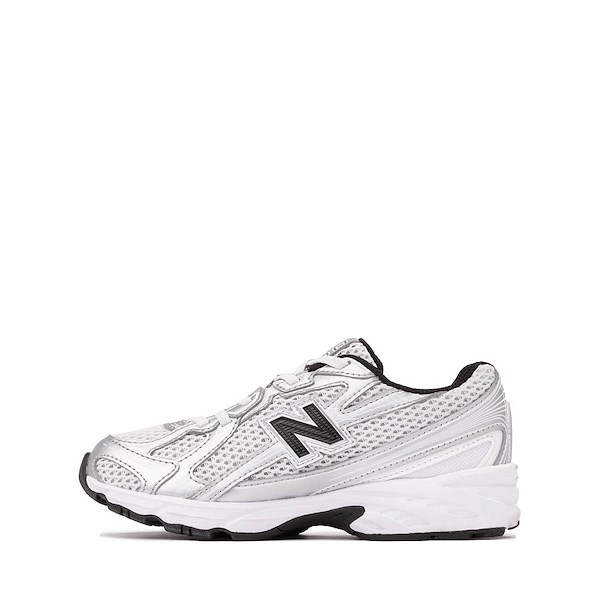 alternate view New Balance 740 Athletic Shoe - Big Kid - White / Silver Metallic / BlackALT1
