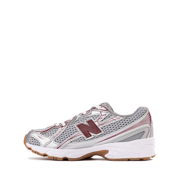 alternate view New Balance 740 Athletic Shoe - Big Kid - Silver Metallic / BurgundyALT1