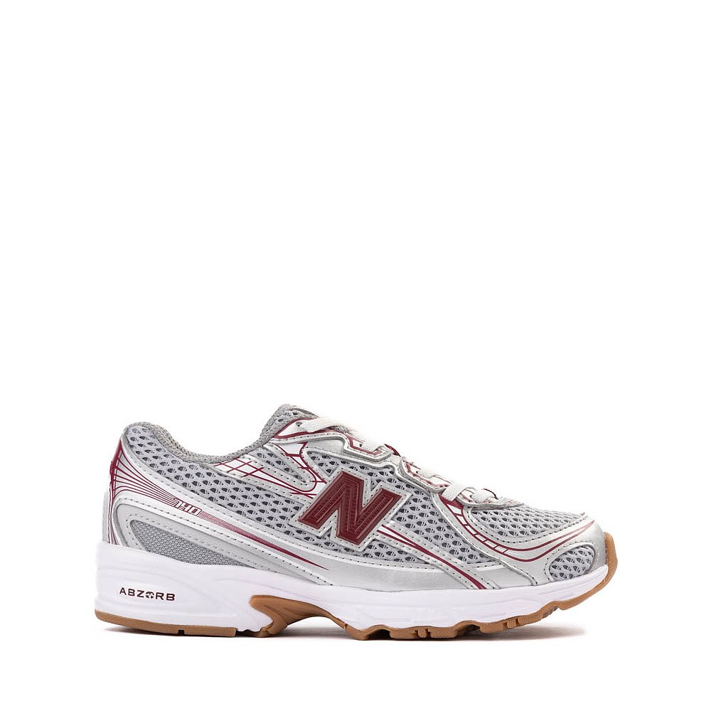 New Balance 740 Athletic Shoe - Big Kid - Silver Metallic / Burgundy
