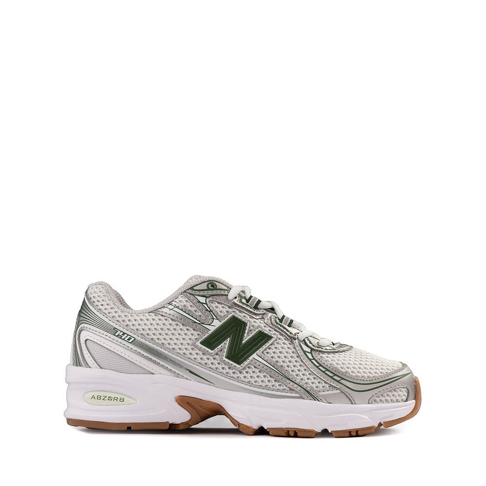 New Balance 740 Athletic Shoe - Big Kid - Silver Metallic / Alpine Green
