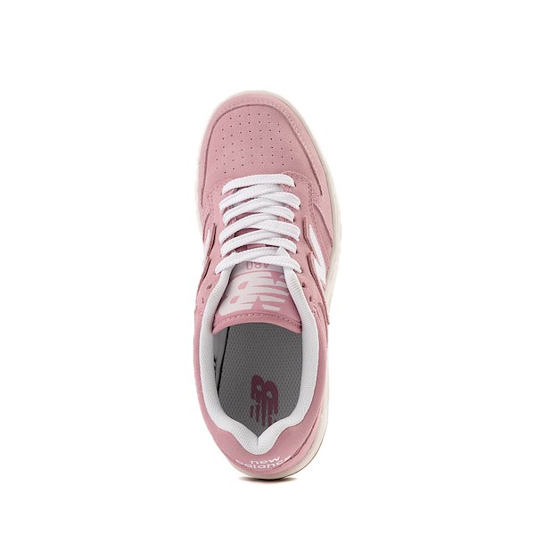 alternate view New Balance 480 Athletic Shoe - Little Kid - White / Pink TaffyALT2
