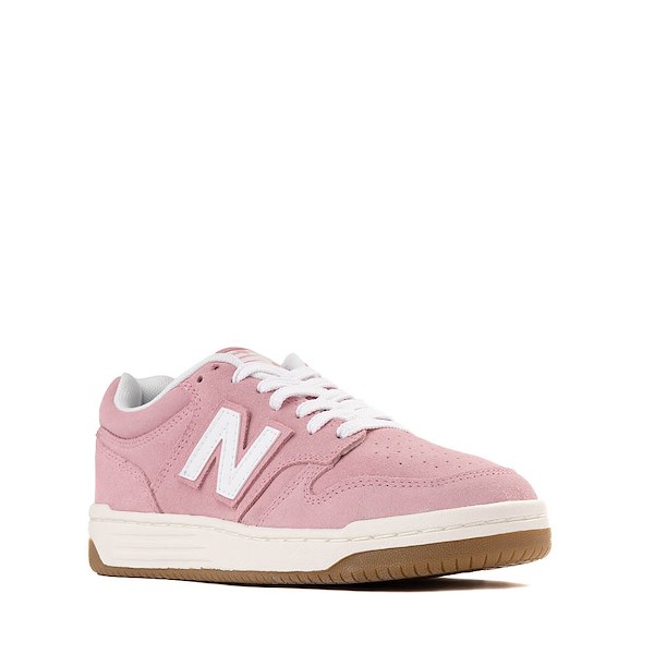 alternate view New Balance 480 Athletic Shoe - Little Kid - White / Pink TaffyALT5