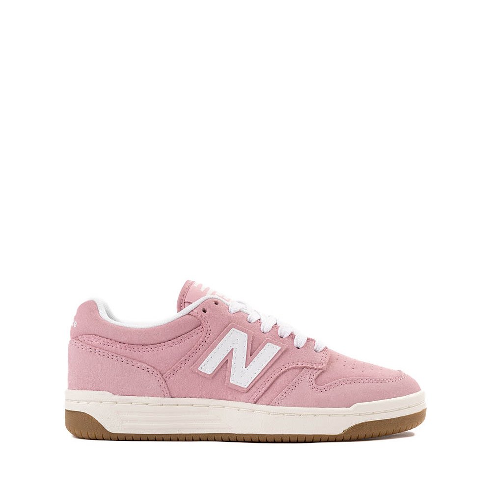 New Balance 480 Athletic Shoe - Big Kid - White / Pink Taffy