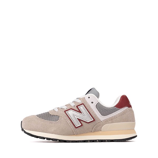 alternate view New Balance 574 Athletic Shoe - Little Kid - Arid Stone / BurgundyALT1
