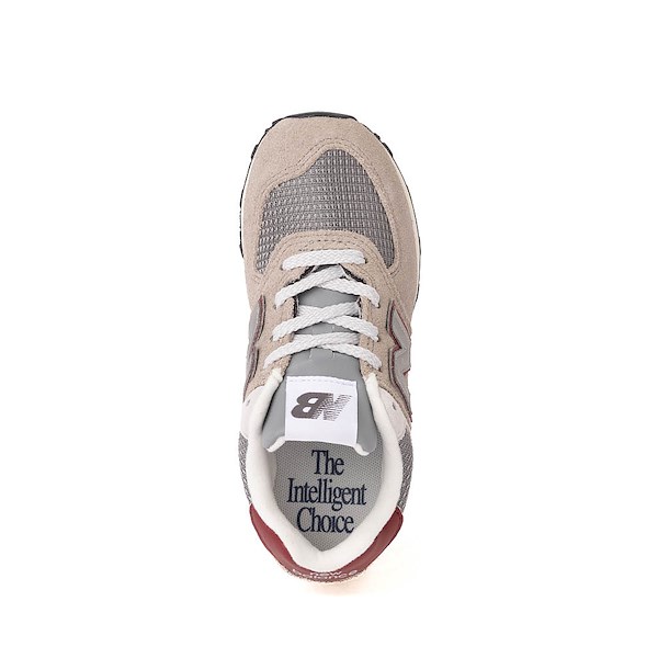 alternate view New Balance 574 Athletic Shoe - Little Kid - Arid Stone / BurgundyALT2