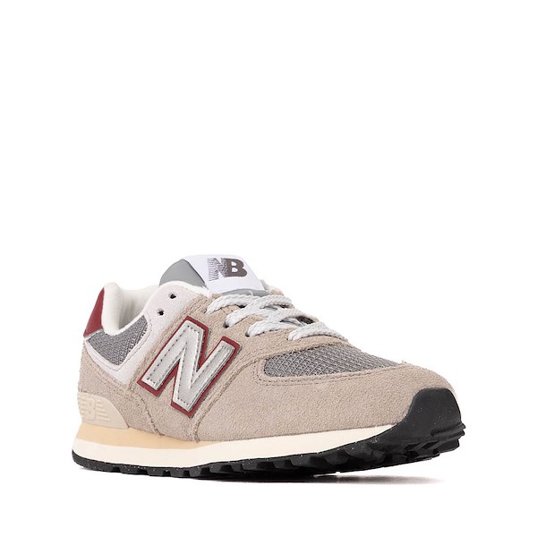 alternate view New Balance 574 Athletic Shoe - Little Kid - Arid Stone / BurgundyALT5