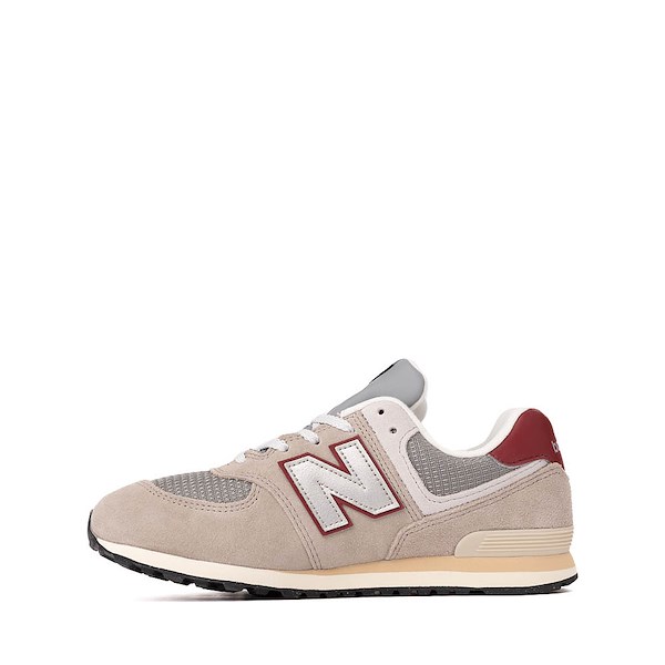 alternate view New Balance 574 Athletic Shoe - Big Kid - Arid Stone / BurgundyALT1