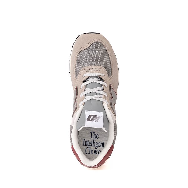alternate view New Balance 574 Athletic Shoe - Big Kid - Arid Stone / BurgundyALT2