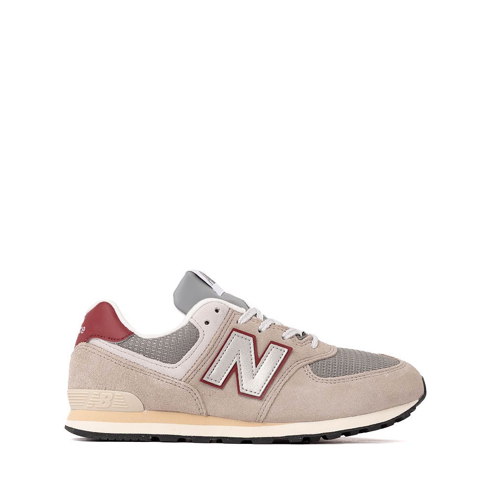 New Balance 574 Athletic Shoe - Big Kid - Arid Stone / Burgundy