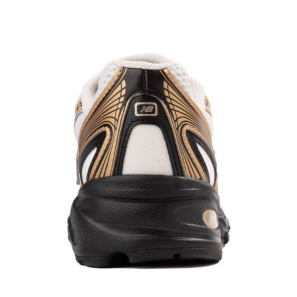alternate view New Balance 740 Athletic Shoe - Big Kid - Sea Salt / Black / Gold MetallicALT4
