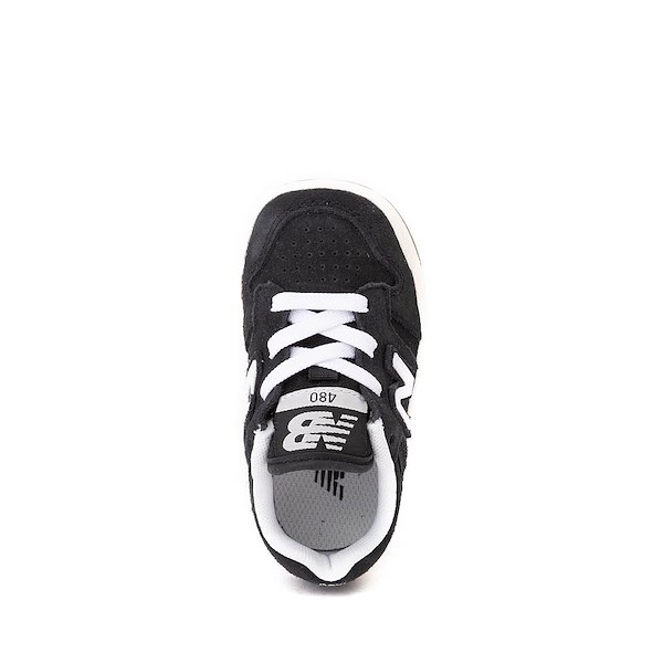 alternate view New Balance 480 Athletic Shoe - Baby / Toddler - White / BlackALT2